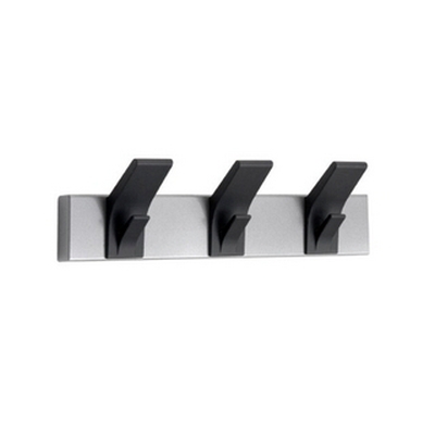 HOOK Hakenleiste 30 alusilber/Haken schwarz