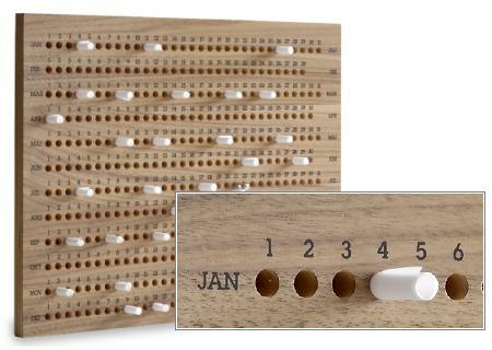 Geburtstagskalender HAPPY B Nussbaum