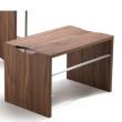 ST-TIVO Beistelltisch / Couchtisch Edelstahl und Nu�baum ge�lt