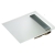 ST-Goa Beistelltisch Fuss verchromt S�ule Nu�baum furniert / Glas satin lackiert