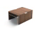 ST-Tivo H35 Couchtisch Gestell Edelstahl geschliffen Nu�baum furniert, Platte Nu�baum furniert ge�lt