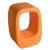 LAZY BONES Hocker und Beistelltisch orange
