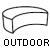 MOON OUTDOOR beleuchtetes Sitzelement wei� 