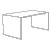 Tisch Anstell freistehend Breite 160 cm wei�