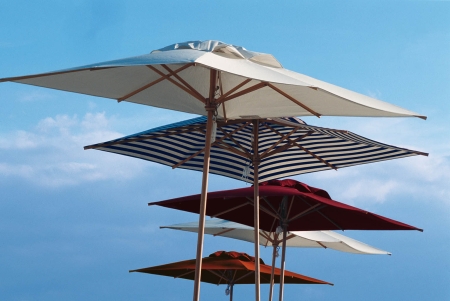 Klassiker Sonnenschirm rund Weish�upl