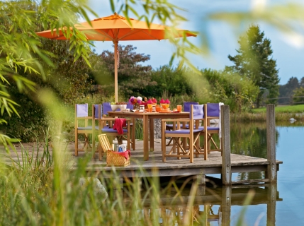 Klassiker Sonnenschirm rund Weish�upl