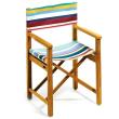 CABIN CHAIR Regiestuhl Teak, Bespannung DOLAN nach Auswahl
