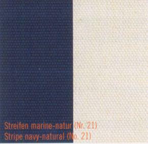 Weish�upl Stoff�bersicht - DOLAN 21 marine/natur Streifen 5 cm
