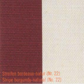 Weish�upl Stoff�bersicht - DOLAN 23 bordeaux/natur Streifen 5 cm