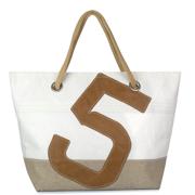 Carla Tasche Leinen, Nr. 5 Leder natur Carla Tasche Leinen, Nr. 5 Leder natur