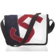 Harry Schultertasche Dacron 13´´ marineblau, Nr 5 rot Harry Schultertasche Dacron 13´´ marineblau, Nr 5 rot