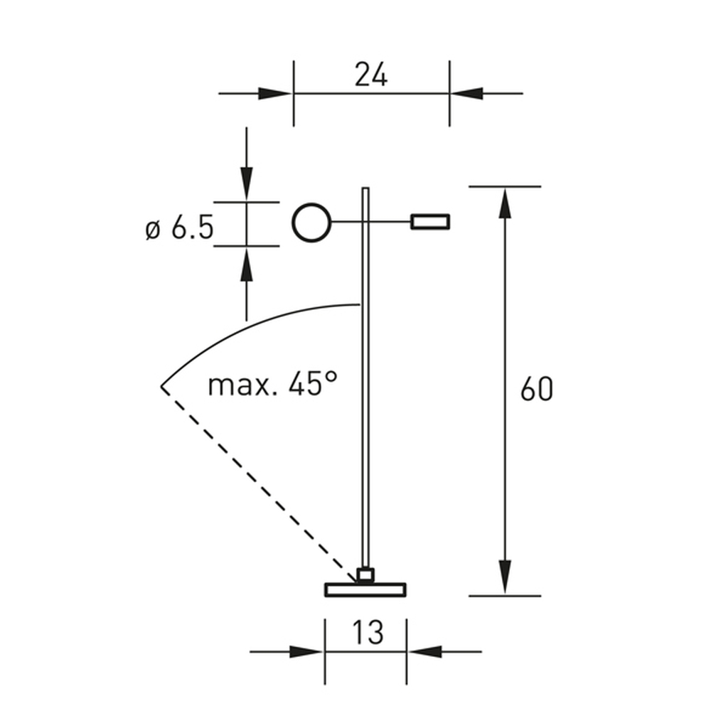 Technische Zeichnung FLOOR LIGHT Tischleuchte