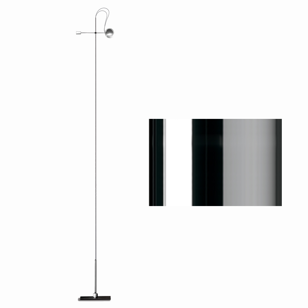 FLOOR LIGHT Stehleuchte / Leseleuchte 170 cm chrom glnzend