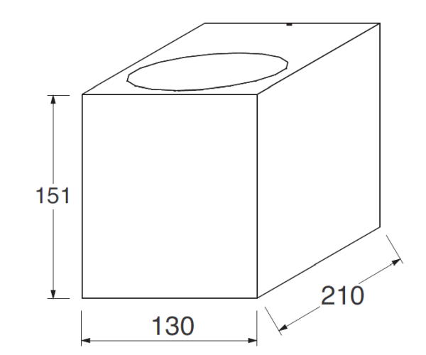 BENICE Wandfluter 210, Vermassung