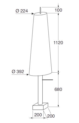 VELA ALTA Stehleuchte 190 cm hoch