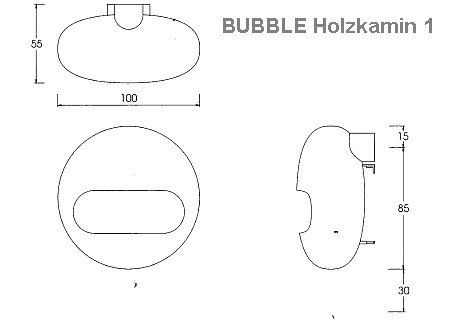 BUBBLE 1 Wandkamin