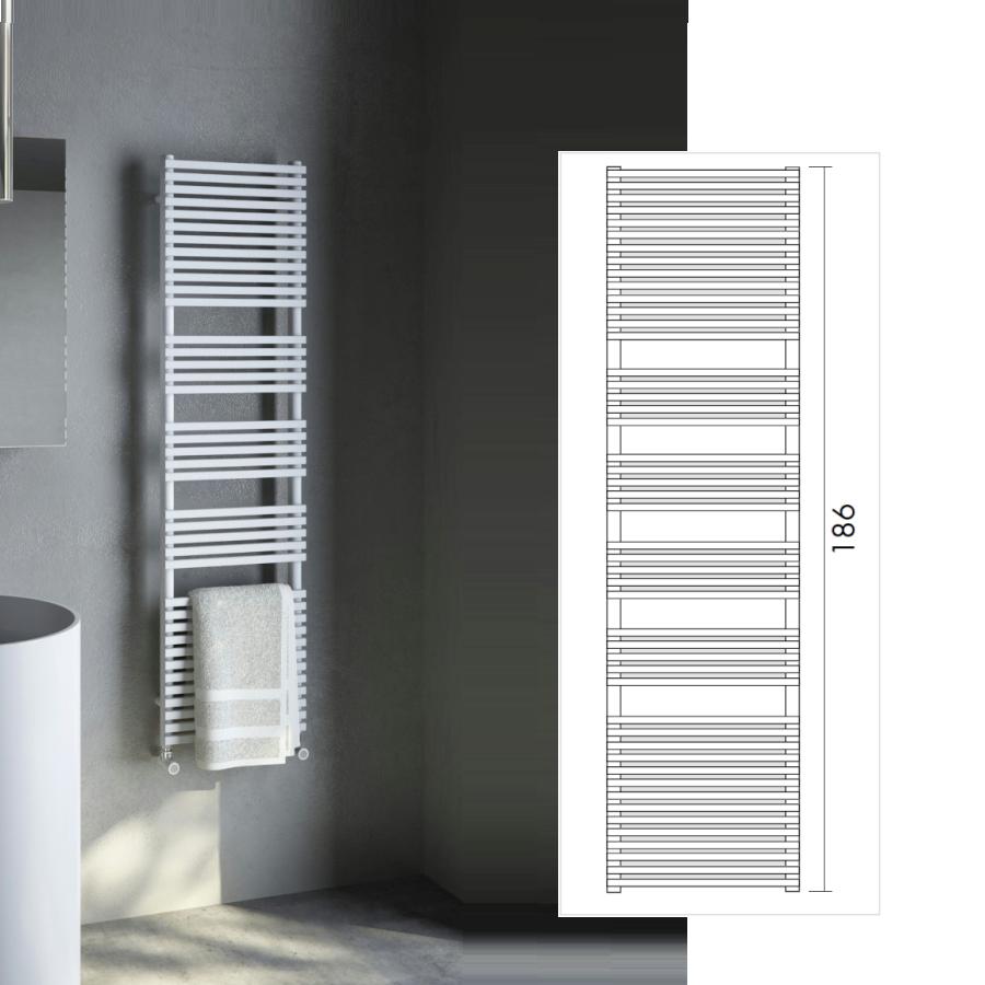 H_20 BATH Heizkörper / Handtuchwärmer, Höhe 186 cm, Breite und Ausführung nach Wahl von Antrax H_20 BATH Heizkörper / Handtuchwärmer, Höhe 186 cm, Breite und Ausführung nach Wahl