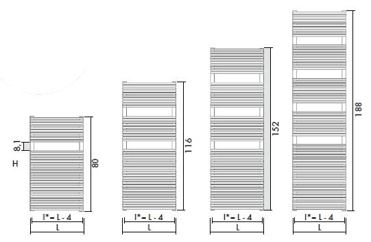 Antrax Design-Heizkrper TRIM-BATH alle Gren