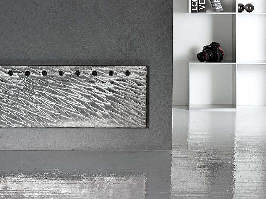 FLAT OS single INOX Design-Heizkörper, 49.5x172.5 cm, Edelstahl gebürstet von Antrax FLAT OS single INOX Design-Heizkörper, 49.5x172.5 cm, Edelstahl gebürstet