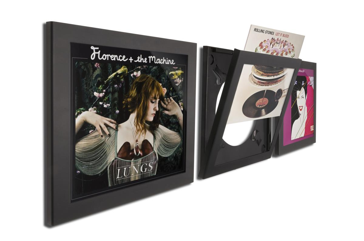 Art Vinyl Flip & Frame Bilderrahmen 3er-Set schwarz