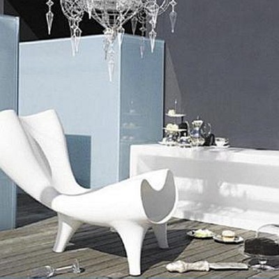 ORGONE LOUNGE CHAIR Lounge Sessel weiß (RAL 9010), A
