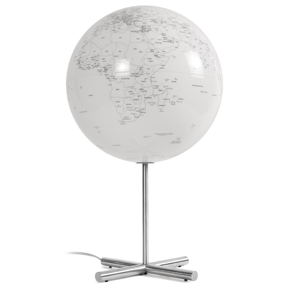 Atmosphere GLOBE LAMP Leuchtglobus Tischleuchte Edelstahl/wei, A