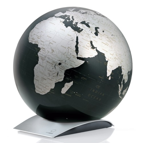 Globus CAPITAL-Q  30 cm Weltkarte schwarz metallic