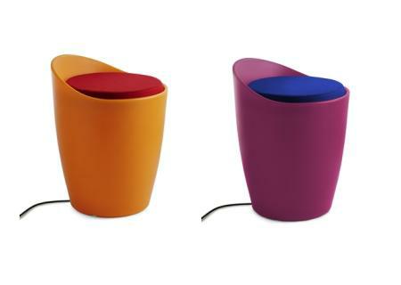 Otto Leuchthocker Indoor / Outdoor orange und pink