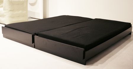 TWICE Stapelbett schwarz, als Doppelbett