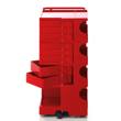 BOBY L Rollcontainer B48R, H 95 cm, rot