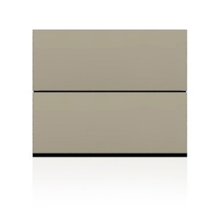 BRIX Kommode S2.B, mit 2 Schubladen, beige hochglanz lackiert