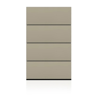 BRIX Kommode S4.B, mit 4 Schubladen, hochglanz lackiert beige