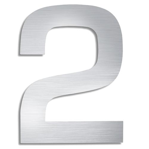 SIGNO Hausnummer 2 Edelstahl matt von Blomus SIGNO Hausnummer 2 Edelstahl matt