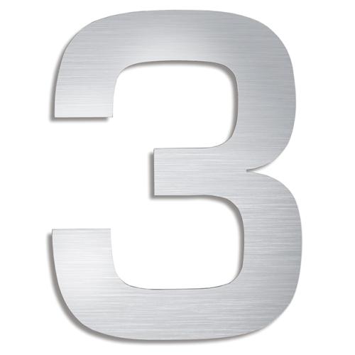 SIGNO Hausnummer 3 Edelstahl matt von Blomus SIGNO Hausnummer 3 Edelstahl matt