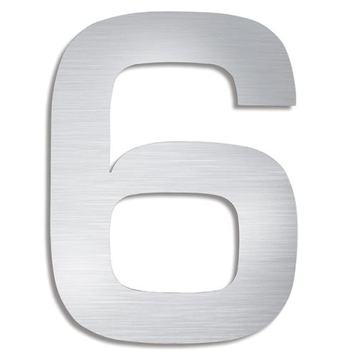 SIGNO Hausnummer 6 Edelstahl matt von Blomus SIGNO Hausnummer 6 Edelstahl matt