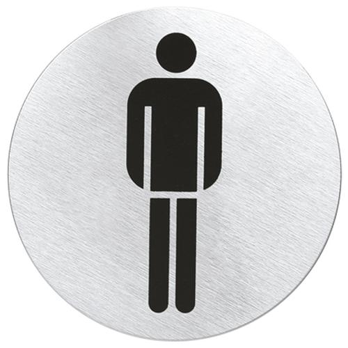 SIGNO Türschild WC Herren, Edelstahl matt, 68141 von Blomus SIGNO Türschild WC Herren, Edelstahl matt, 68141