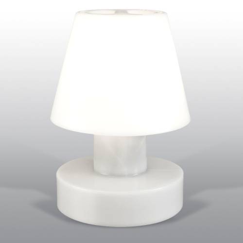 Bloom Portable Lamp 56 mit Akku, 12-Volt-Glühbirne, weiß