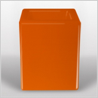 SQUARE Blumensule 50 beleuchtet orange