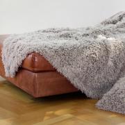 CARMA Plaid Tibetlamm taupe CARMA Plaid Tibetlamm taupe
