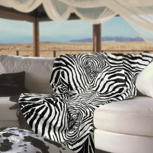 CARMA Plaid Zebra white 140x180 cm, C