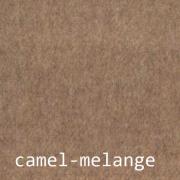 CARMA Plaid Uni Wolle/Kaschmir camel-melange 135x190 cm mit Fransen