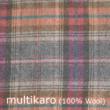 CARMA Plaid Uni 100% Wolle multikaro 135x190 cm mit Fransen