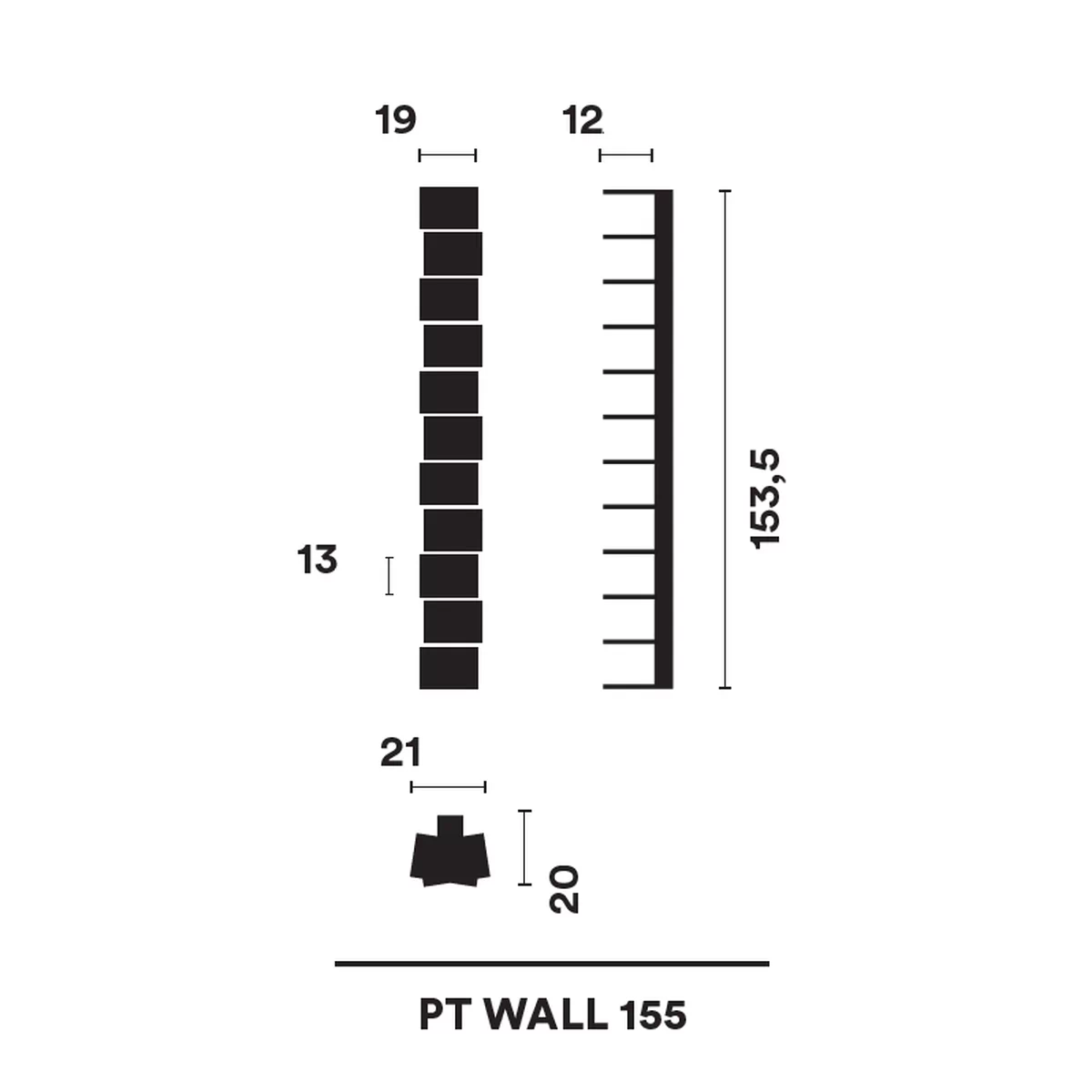 PTOLOMEO WALL 155cm Wandregal Technische Daten von OpinionCIATTI PTOLOMEO WALL 155cm Wandregal Technische Daten