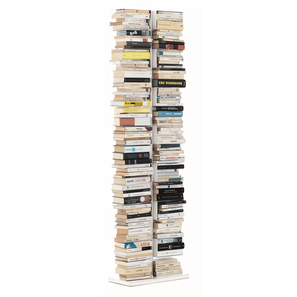 PTOLOMEO X2 Regal weiß freistehend gefüllt mit Büchern von OpinionCIATTI PTOLOMEO X2 Regal weiß freistehend gefüllt mit Büchern