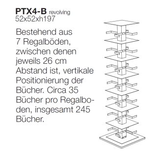 PTOLOMEO X4 Bcherregal 197 cm