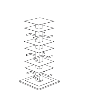 PTOLOMEO X4 C Bcherregal 110 cm