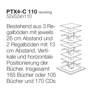 PTOLOMEO X4 Bcherregal 110 cm