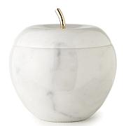 Snow White Marmordose weißer Carrara Marmor, 24K gold Snow White Marmordose weißer Carrara Marmor, 24K gold