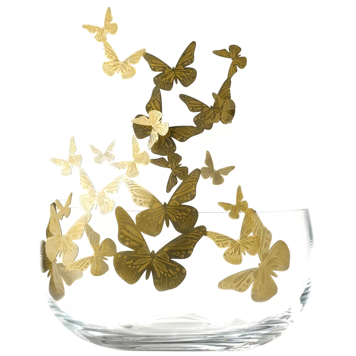 Frutteti Schale Schmetterling in glnzend Messing 
