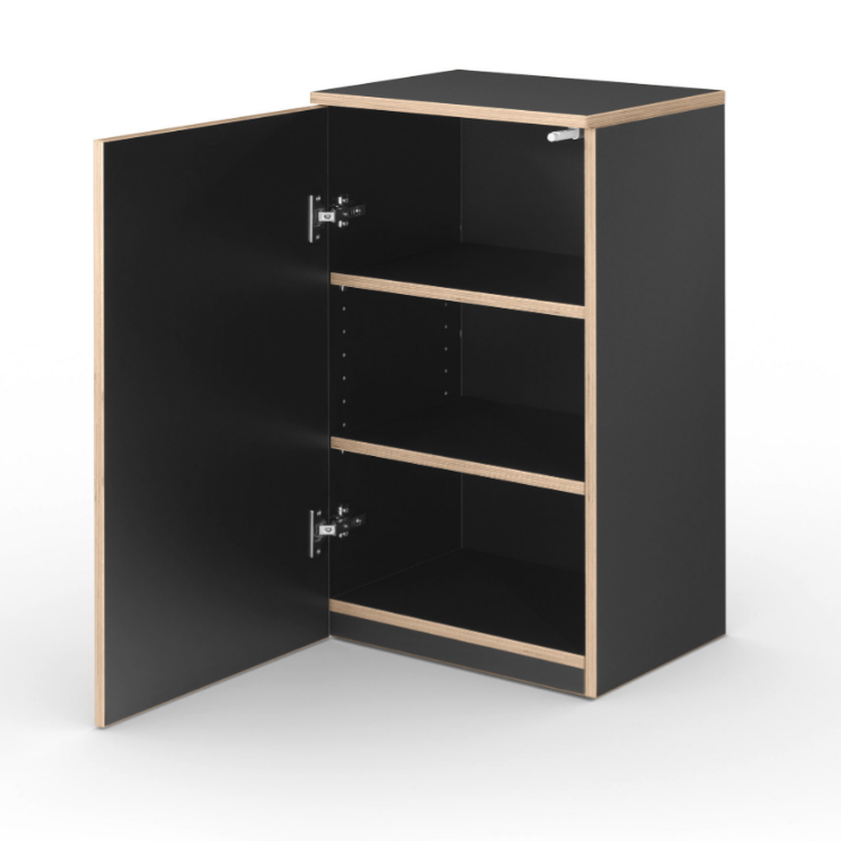 ALWIN Cabinets mit Tr links in schwarz